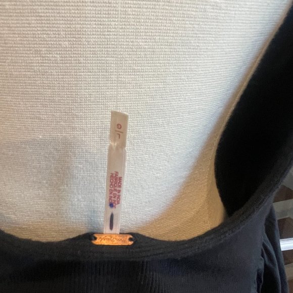 SOLD Free People Black Dylan Midi Dress Size L & XL Retail $128 - Picture 8 of 9